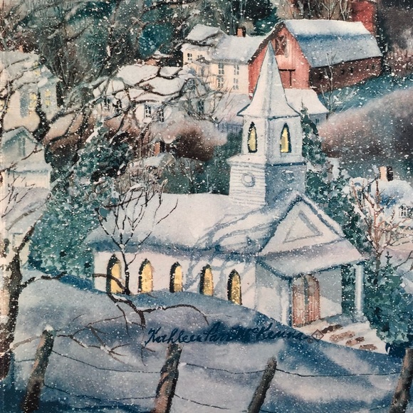 Toland Kathleen Parr McKenna Snowy Winter Scene Flag - Picture 2 of 11